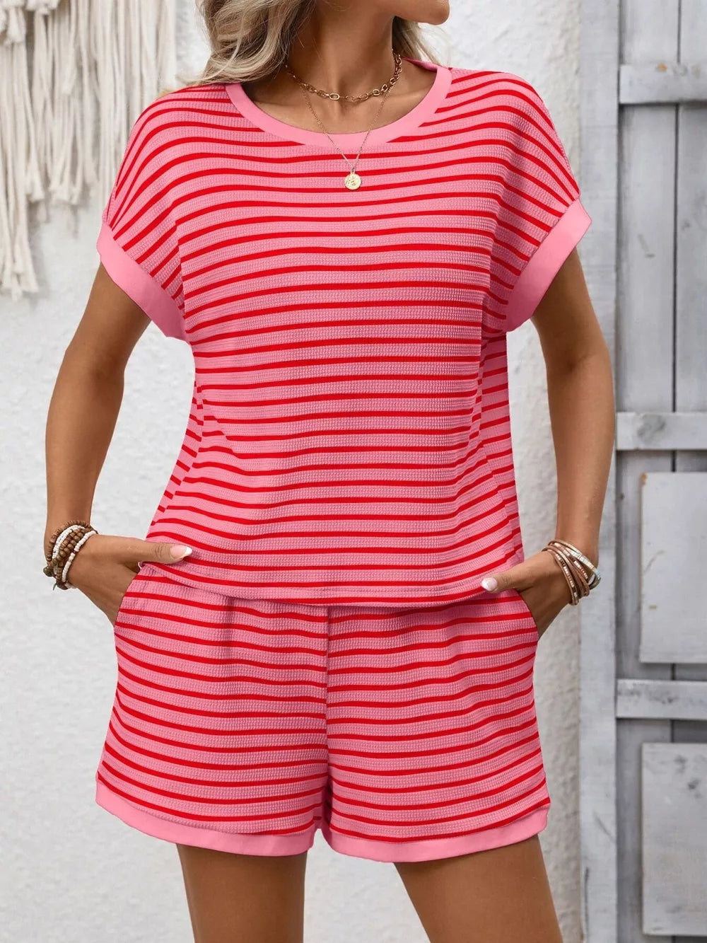 Summer Strawberry Stripe Set