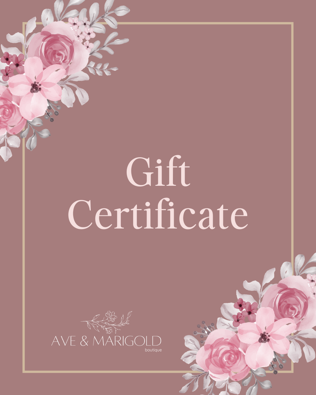 Ave & Marigold Digital Gift Certificate