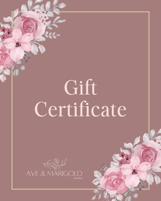 Ave & Marigold Digital Gift Certificate