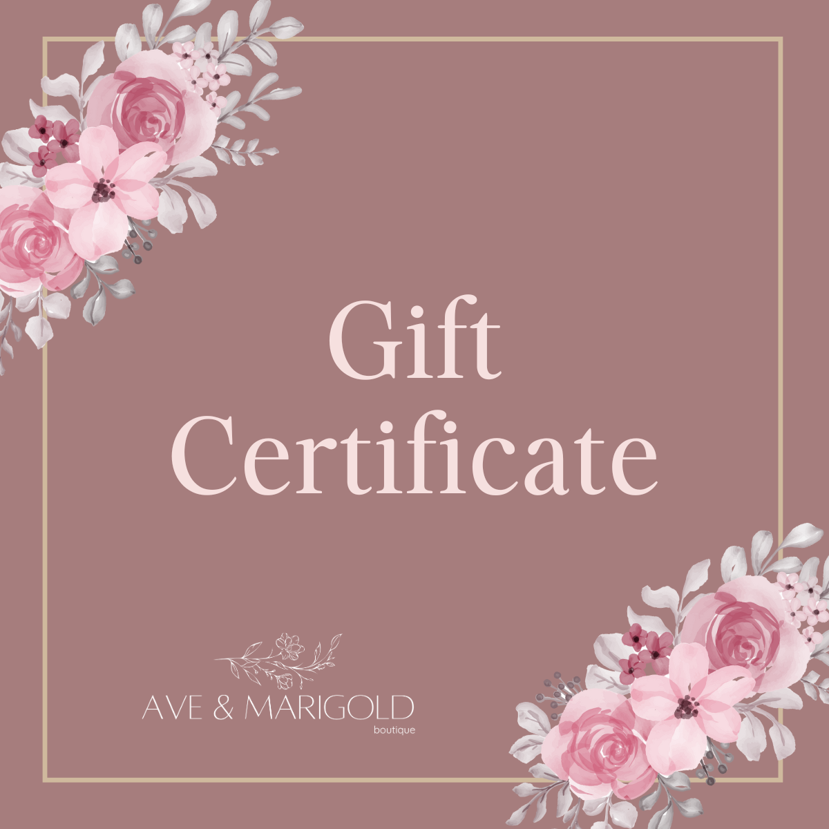 Ave & Marigold Digital Gift Certificate