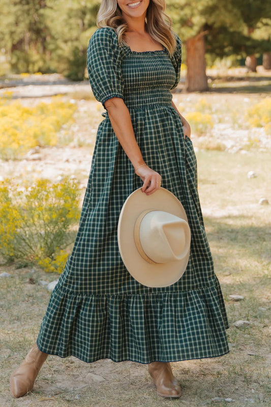 The Meadow Plaid Dress