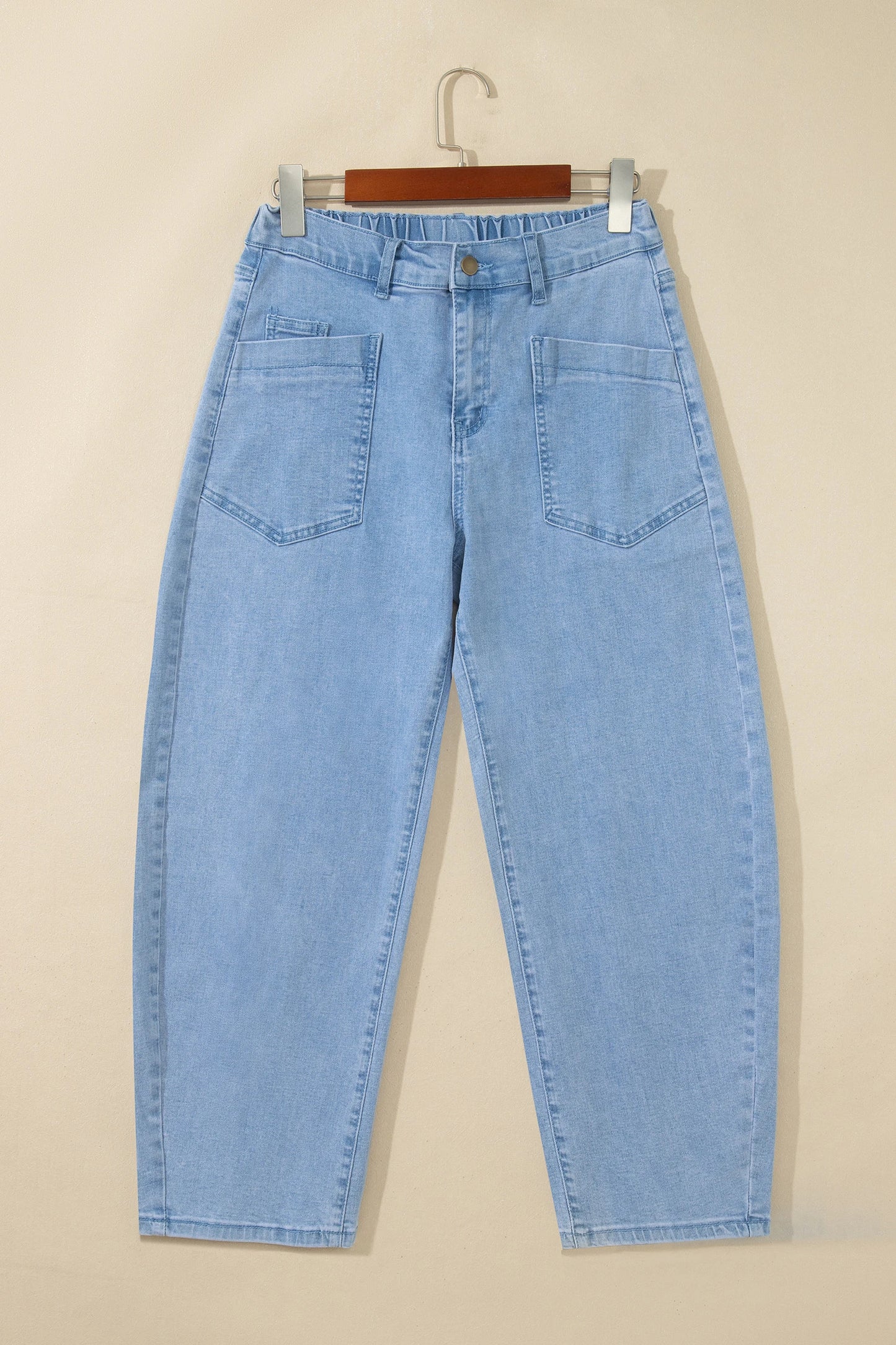 The Easy Autumn Barrel Jeans (Moss Colour)