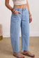 The Easy Autumn Barrel Jeans (Moss Colour)