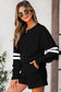 Fall Days Varsity Stripe Sweatshirt Set (Multiple Colours)