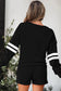 Fall Days Varsity Stripe Sweatshirt Set (Multiple Colours)