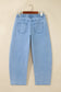 The Easy Autumn Barrel Jeans (Moss Colour)