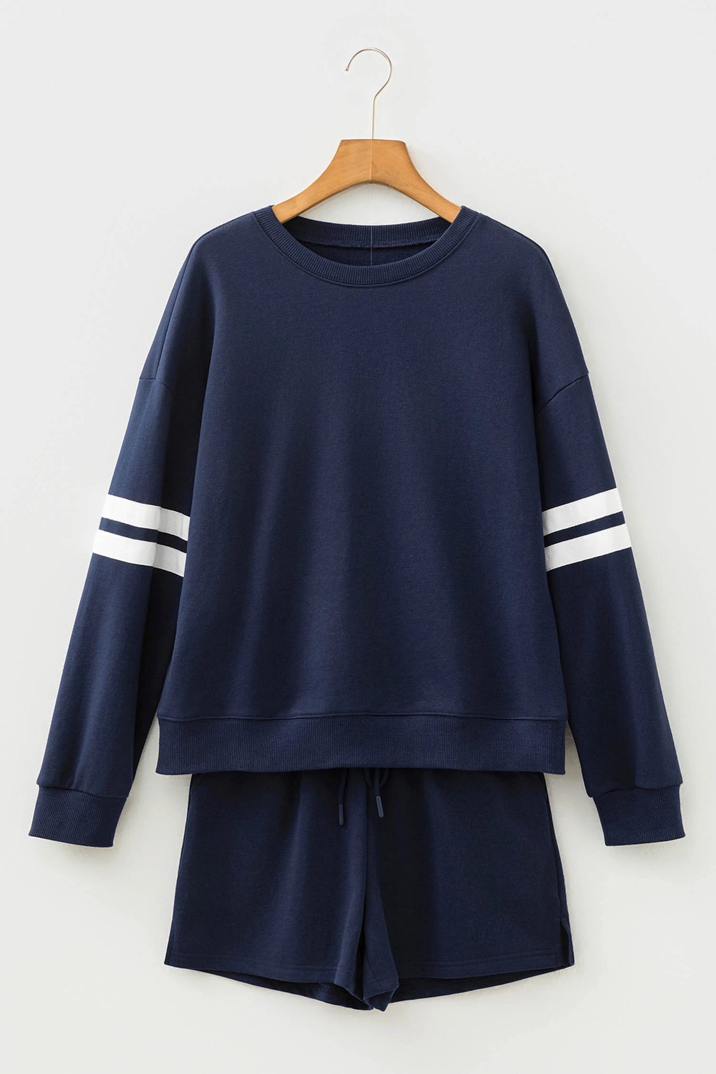 Fall Days Varsity Stripe Sweatshirt Set (Multiple Colours)