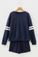 Fall Days Varsity Stripe Sweatshirt Set (Multiple Colours)
