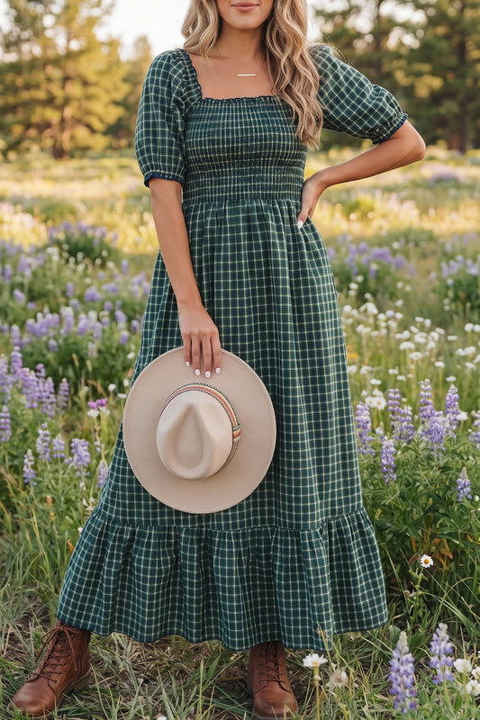 The Meadow Plaid Dress