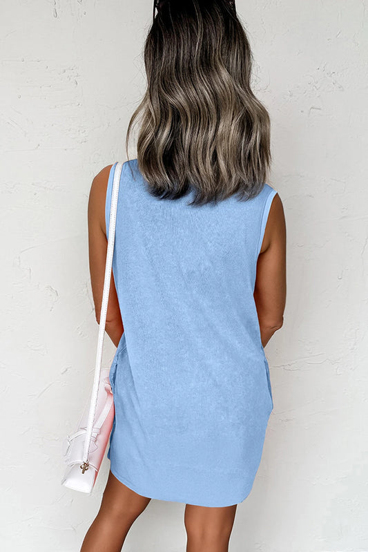 Baby Blue Mineral Wash Dress
